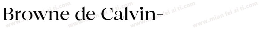 Browne de Calvin字体转换